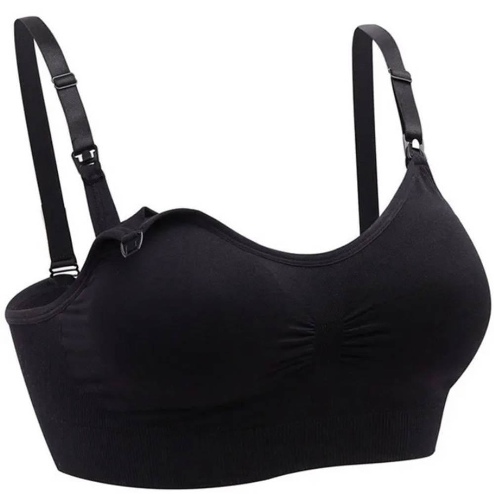 Black maternity bra size large
